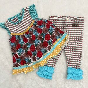 Matilda Jane Floral and Striped Set